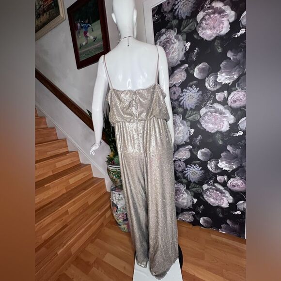 AIDAN MATTOX
Sequin Blouson Jumpsuit - Champagne Silver - Picture 7 of 7